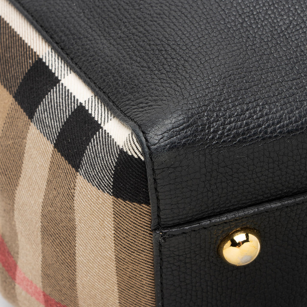 Burberry Leather House Check Canterbury Small Tote