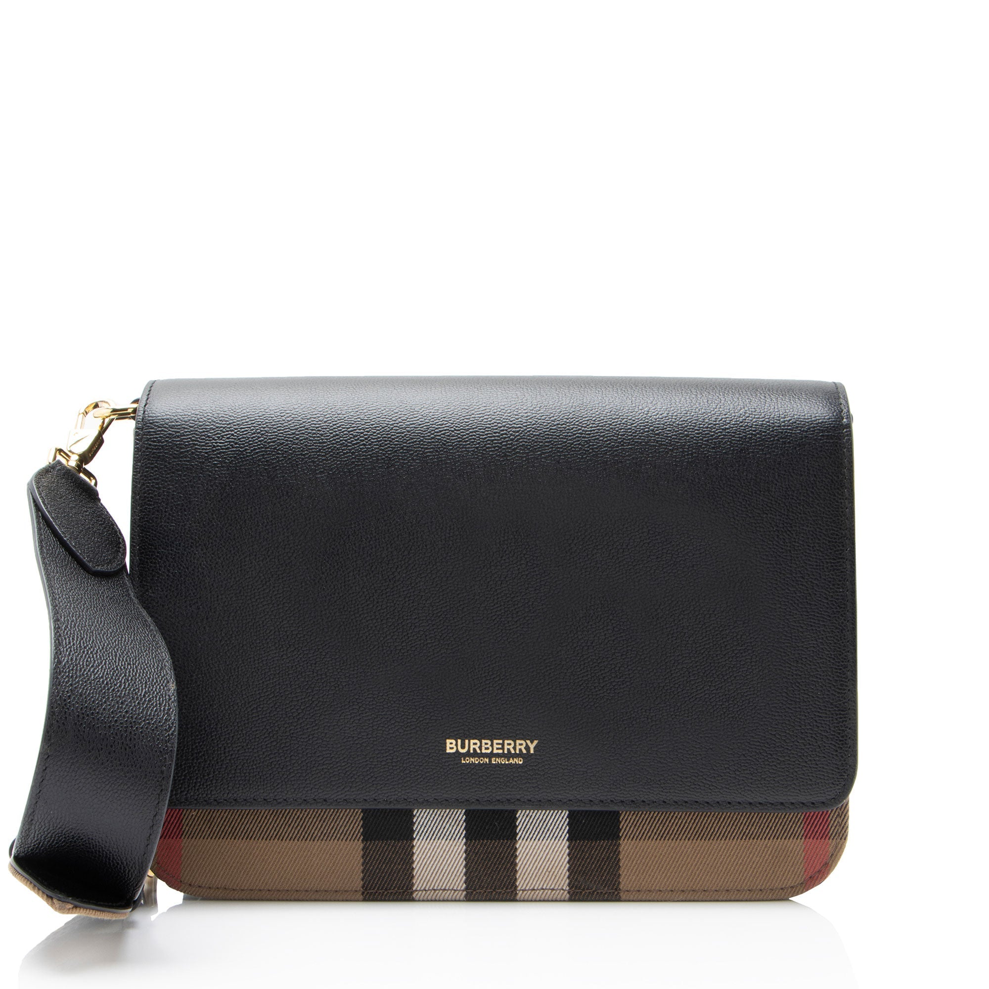 Burberry Leather House Check Mackford Crossbody