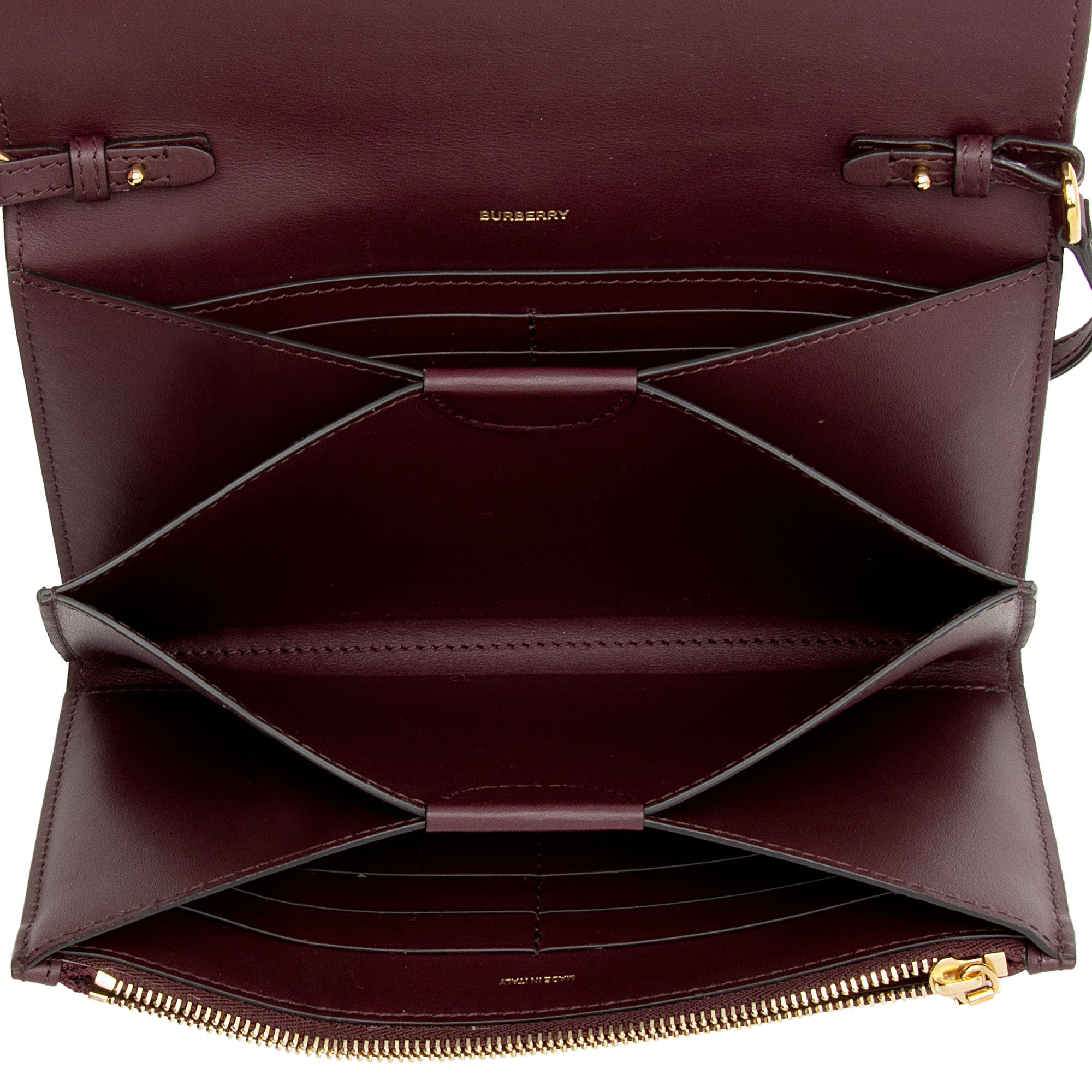 Burberry Leather Hazelmere Wallet On Strap (SHF-ggIvOR)