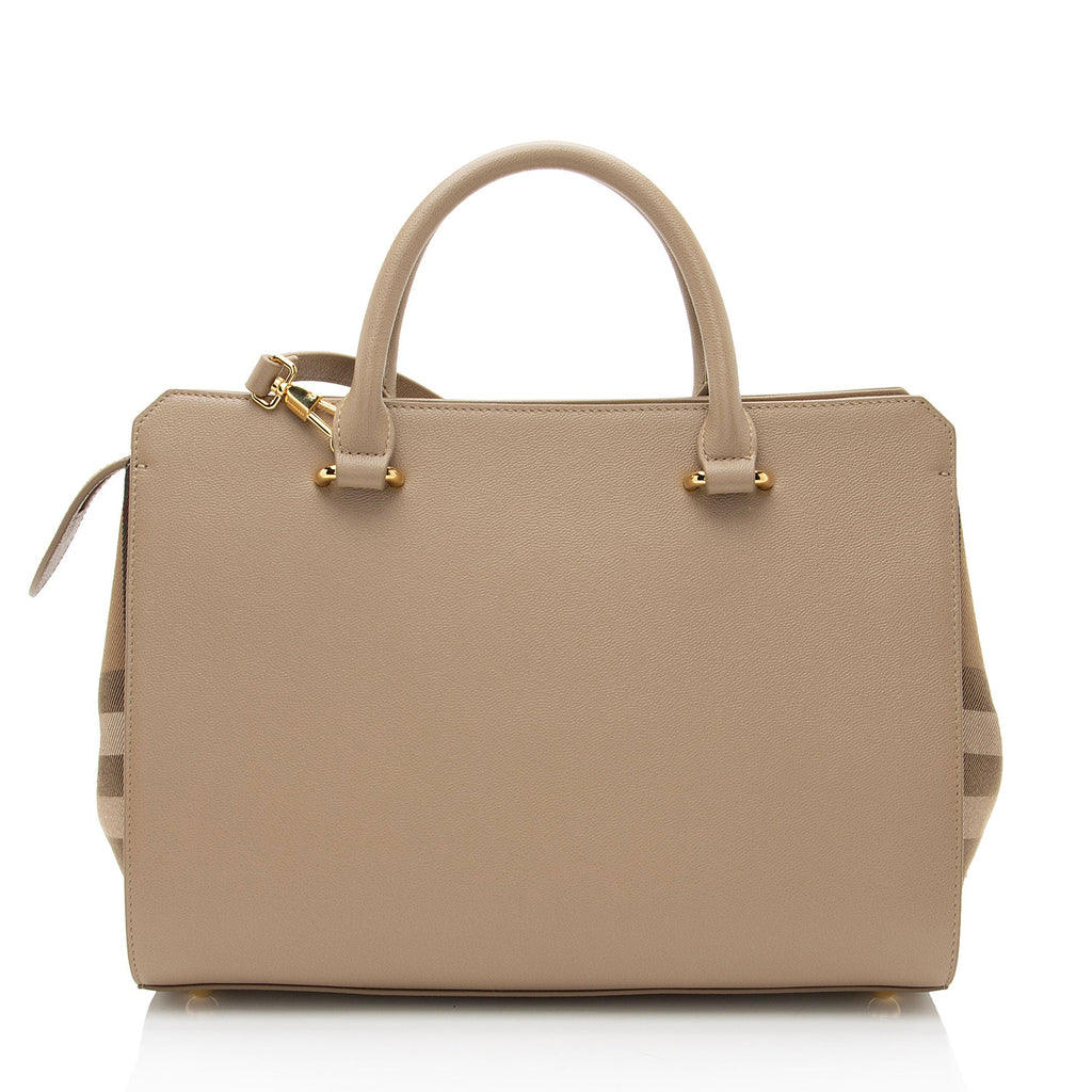 Burberry Leather Nova Check Banwell Tote