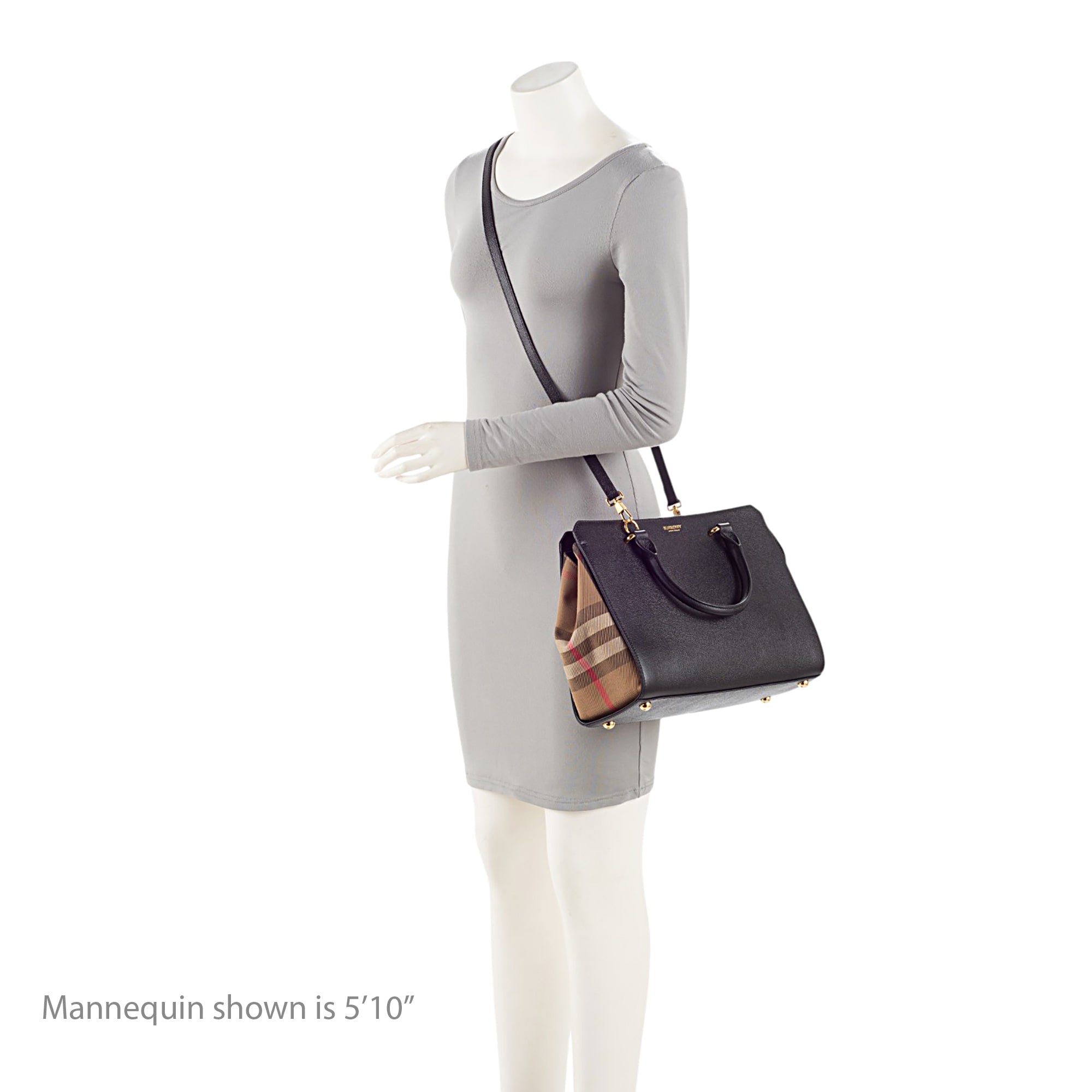 Burberry Leather Nova Check Banwell Tote