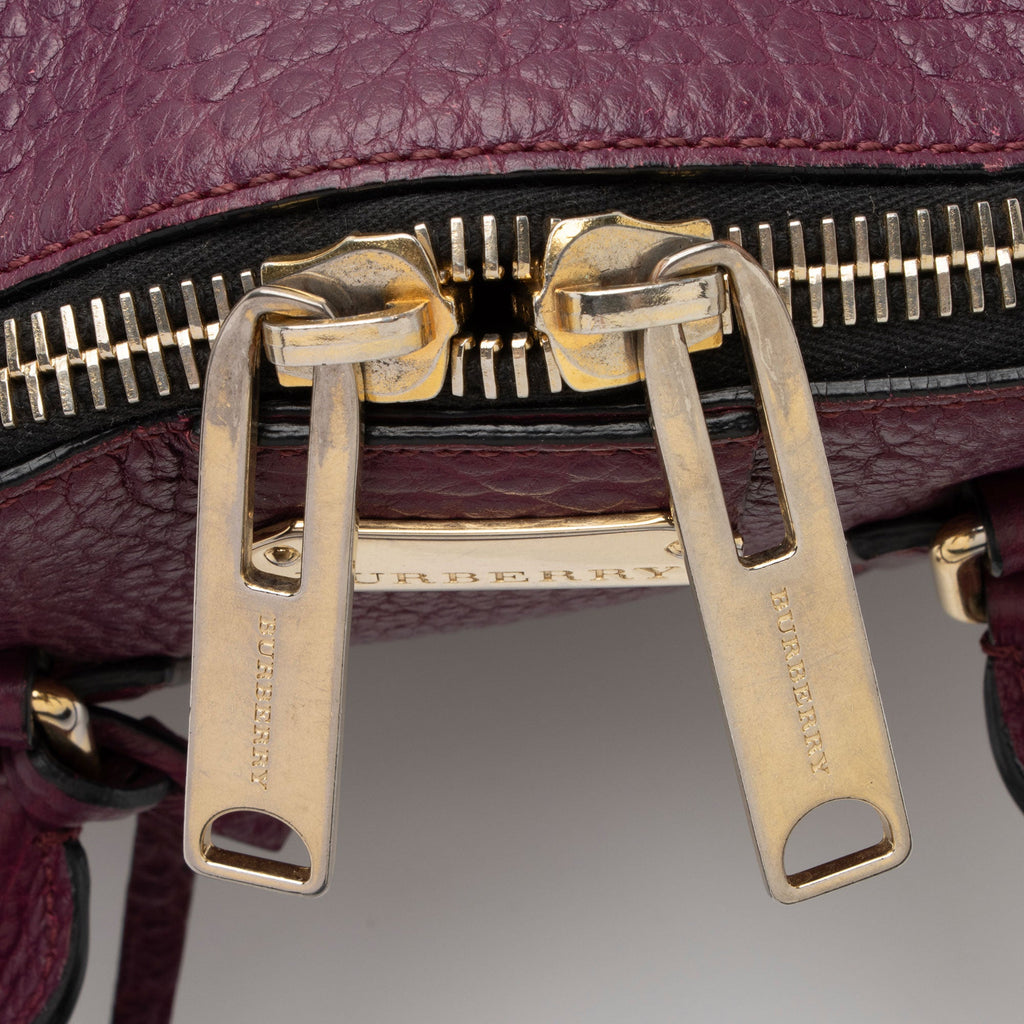 Burberry Leather Orchard Small Satchel (SHF-qoozTV)