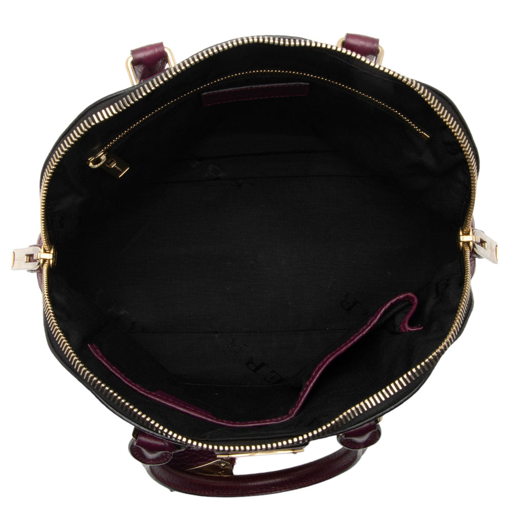 Burberry Leather Orchard Small Satchel (SHF-qoozTV)