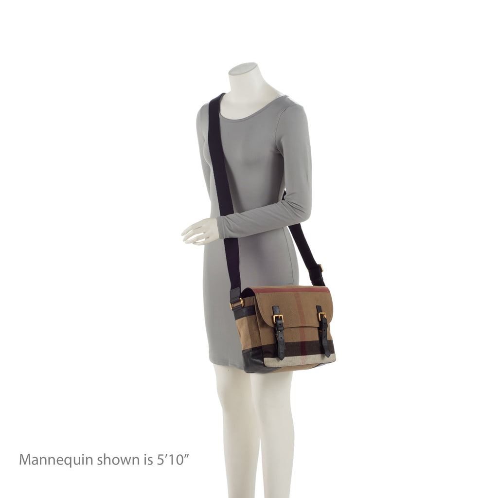 Burberry Mega Check Baildon Messenger Bag (SHF-VuxVRv)