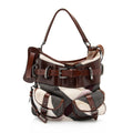 Burberry Mega Check Shoulder Bag (SHF-23563)