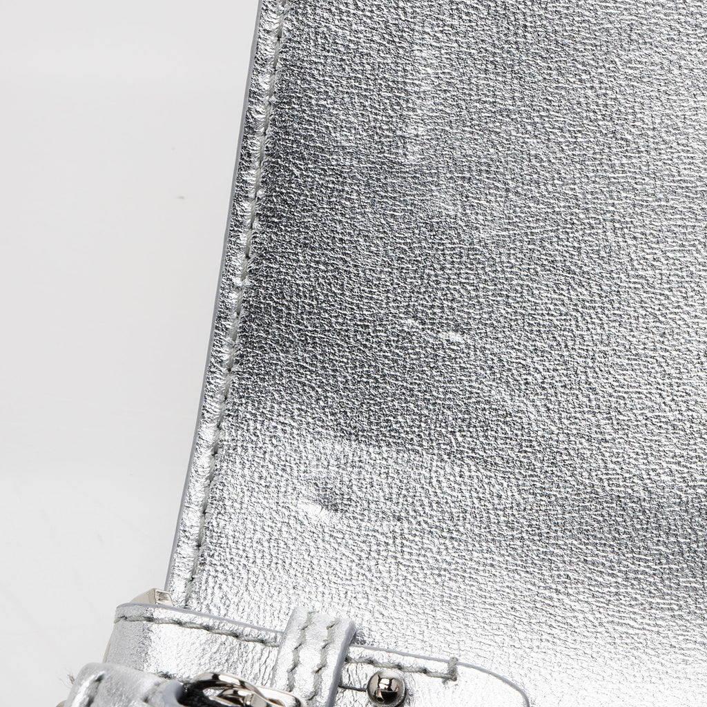 Burberry Metallic Quilted Lambskin TB Lola Wallet on Chain (SHF-22393)