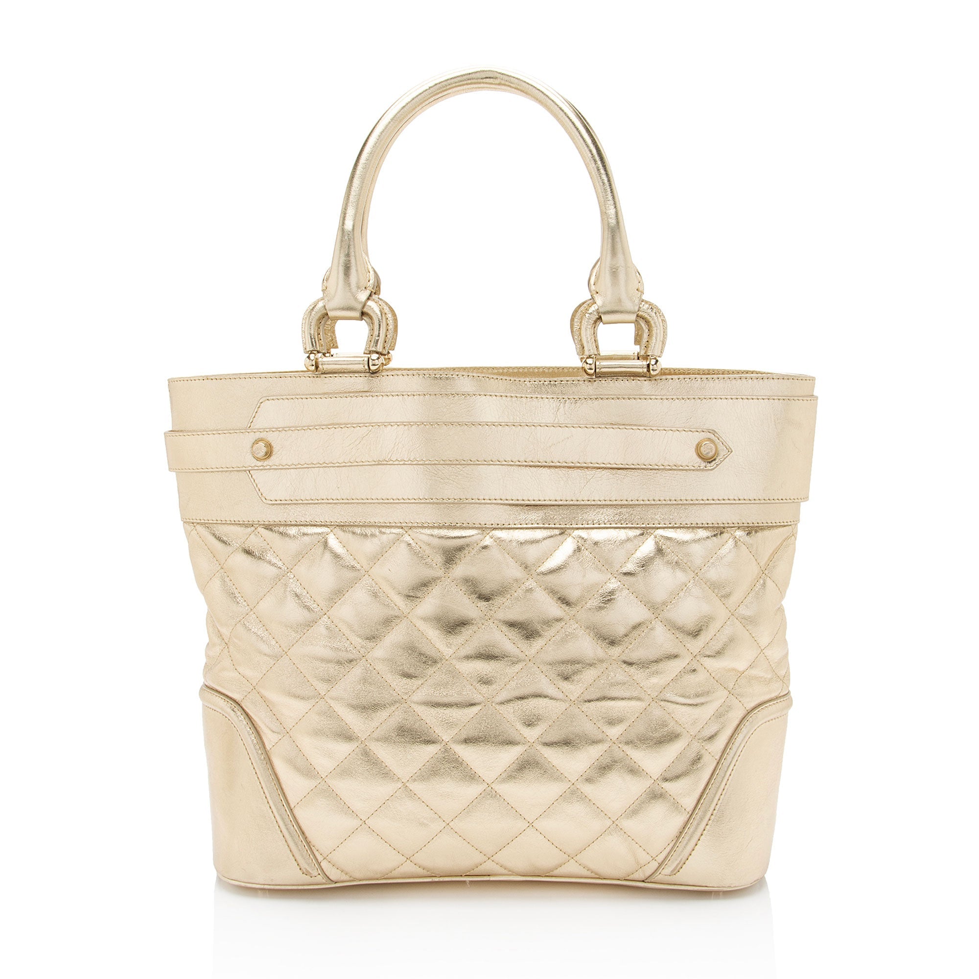 Burberry Metallic Quilted Leather Hillgate Tote