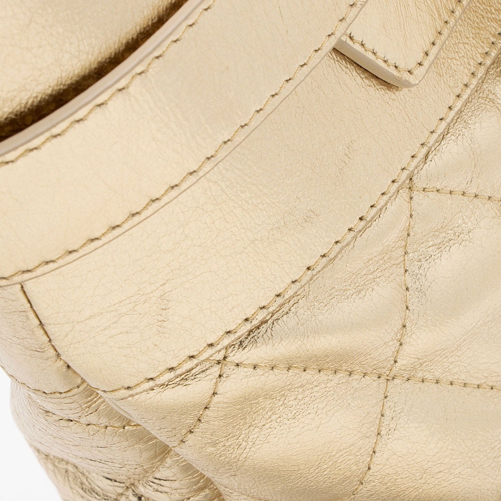 Burberry Metallic Quilted Leather Hillgate Tote