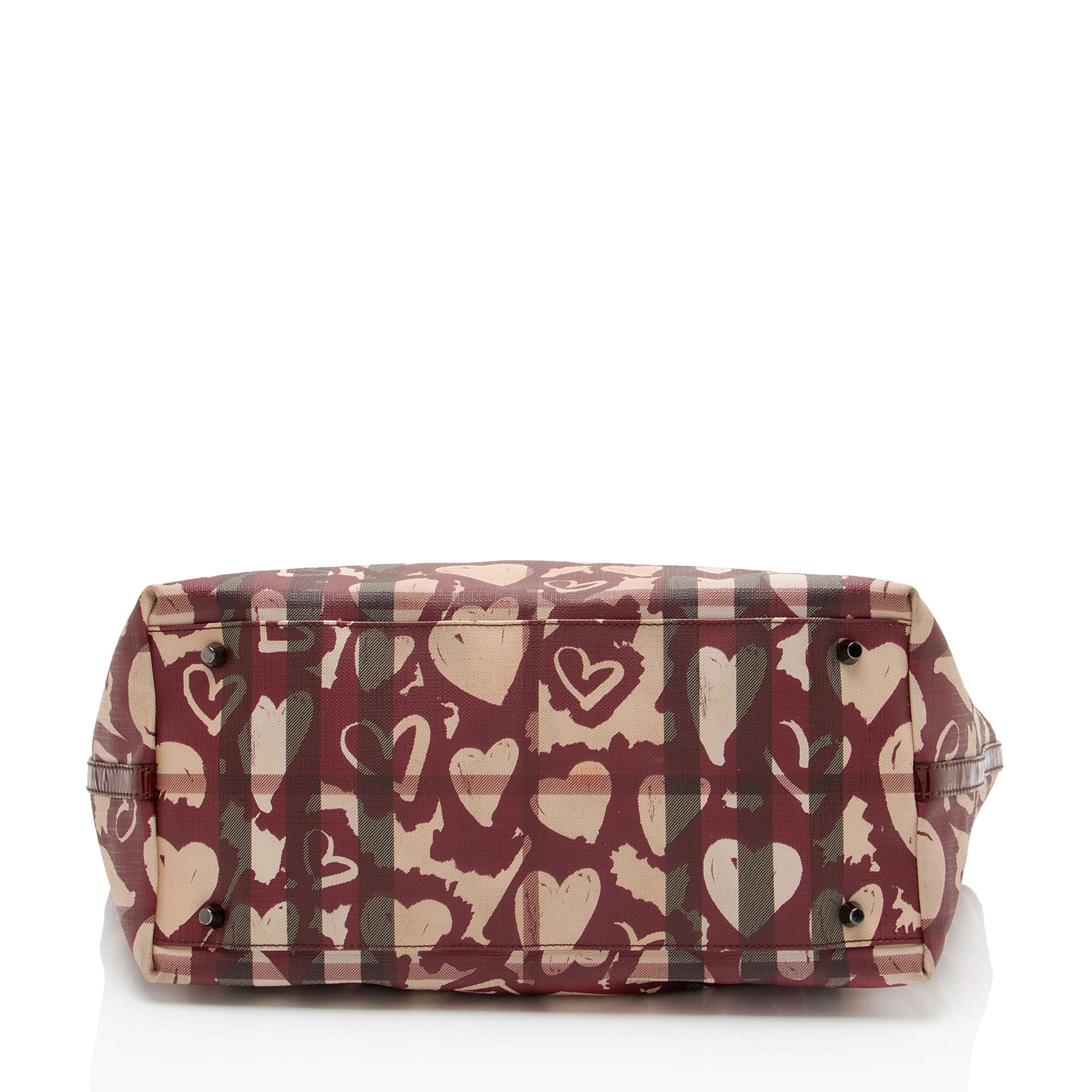 Burberry Nova Check Painted Hearts Tote
