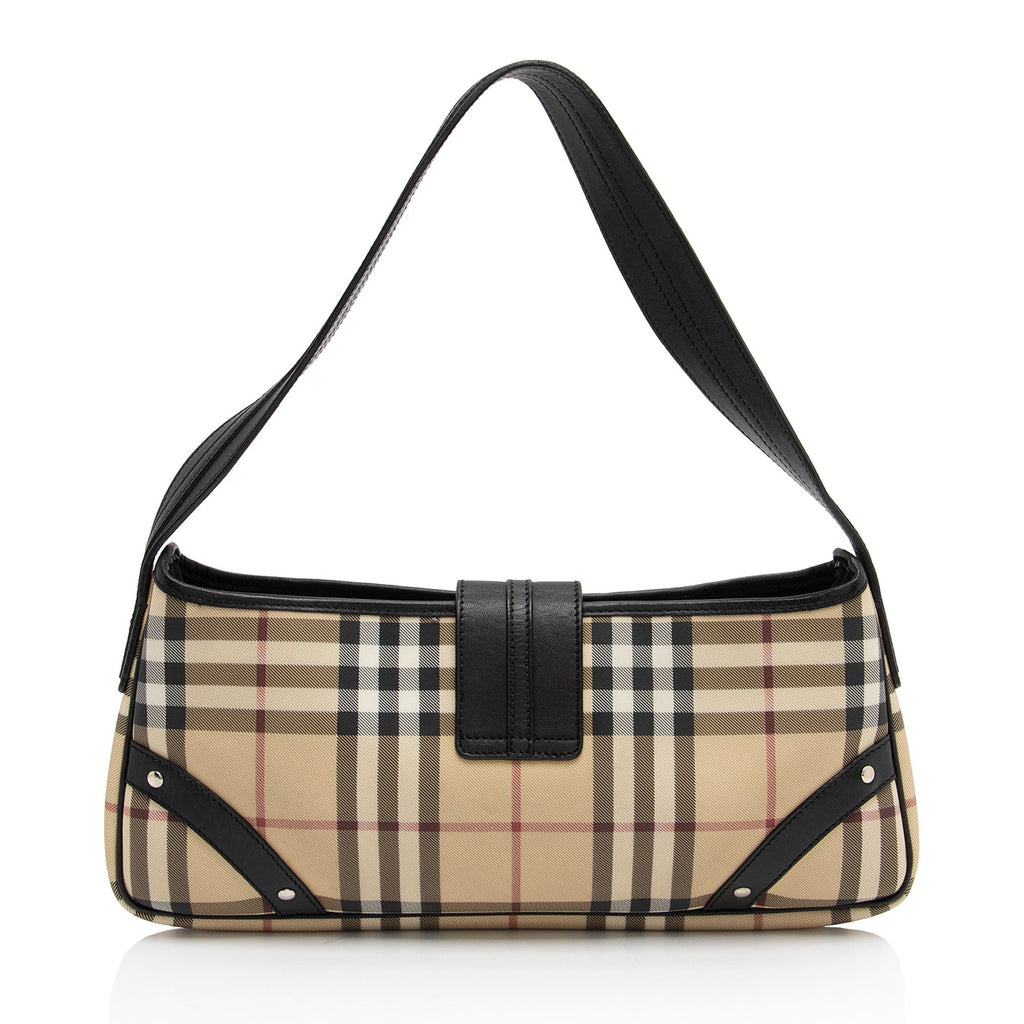 Burberry Nova Check Baguette Shoulder Bag (SHF-OeZL9i)
