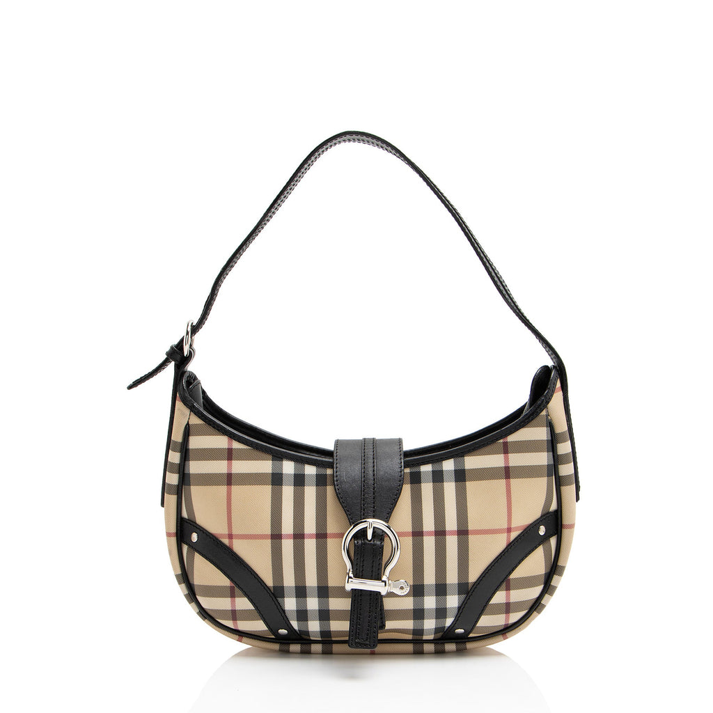 Burberry Nova Check Small Buckle Hobo