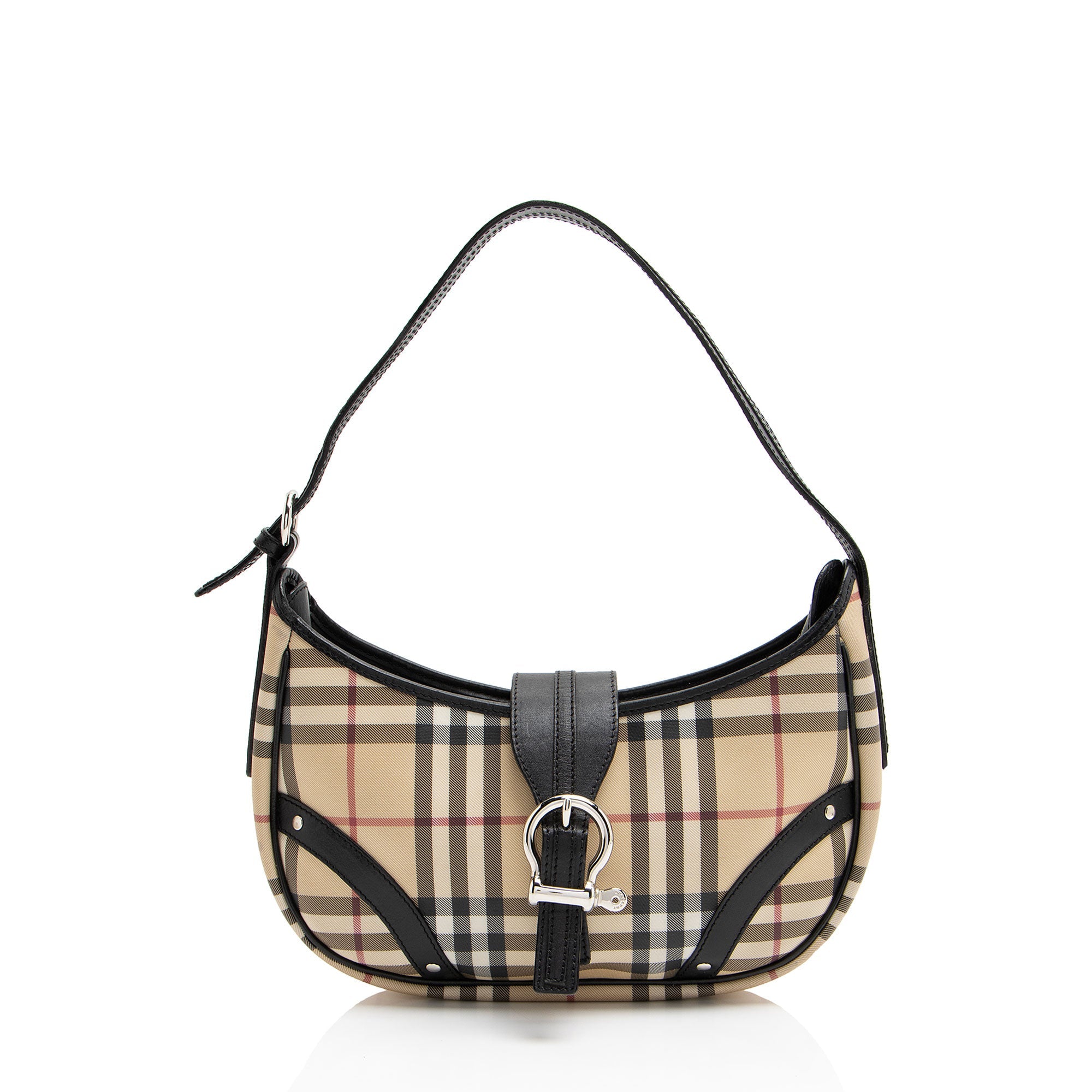 Burberry Nova Check Small Buckle Hobo