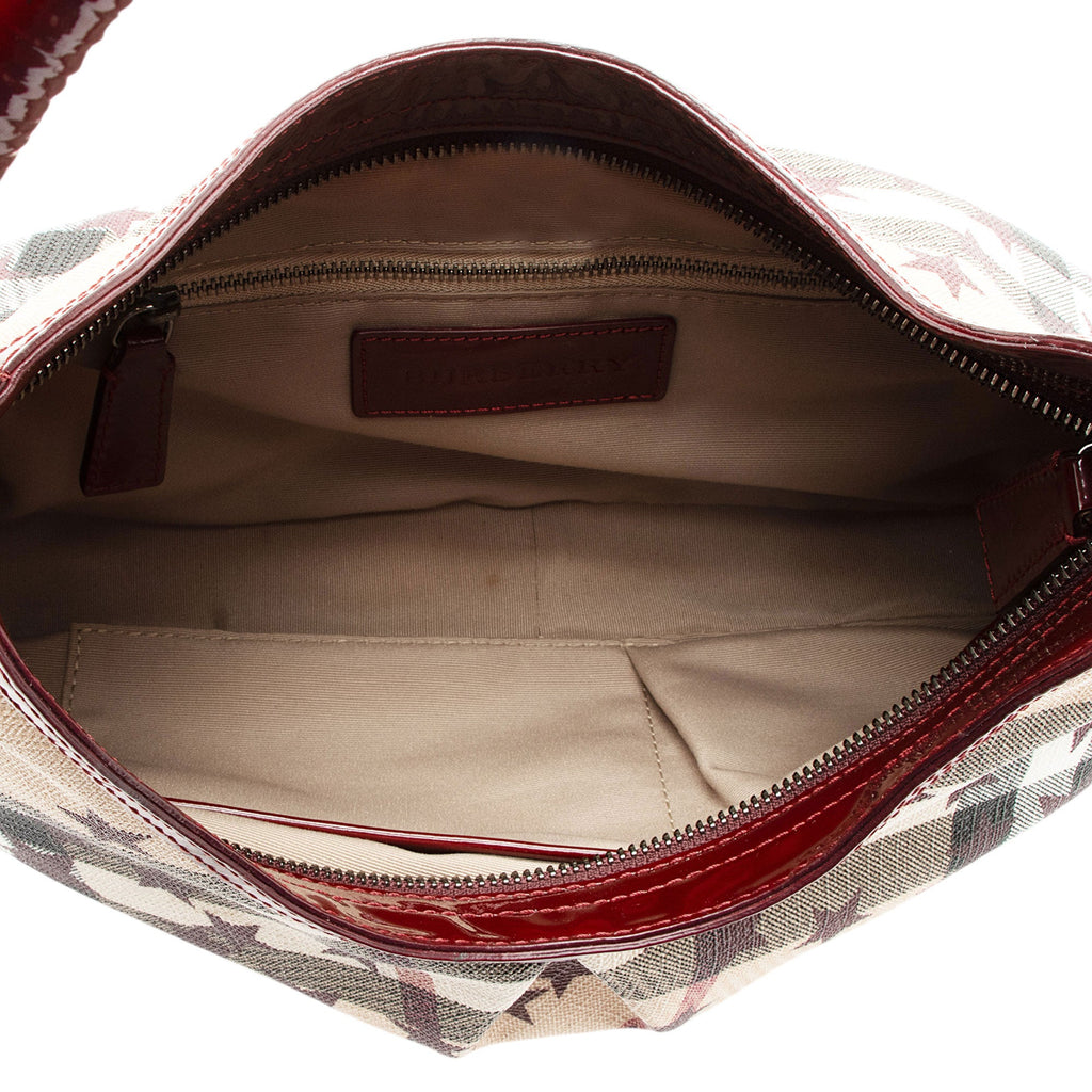 Burberry Nova Check Stars Hernville Small Hobo