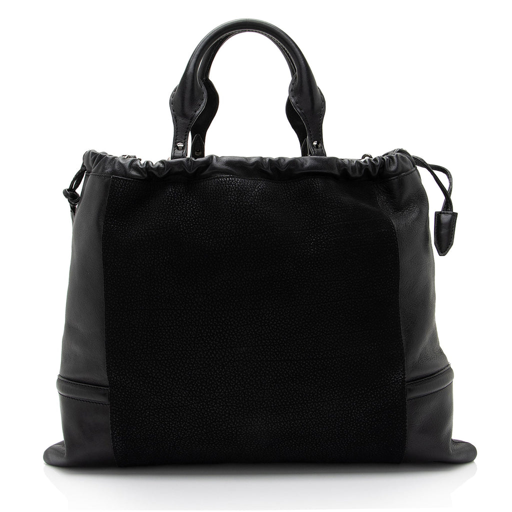 Burberry Nubuck Leather Big Crush Tote (SHF-15KWqp)