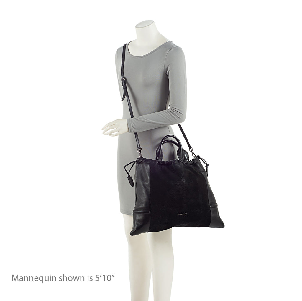 Burberry Nubuck Leather Big Crush Tote (SHF-15KWqp)
