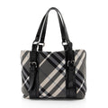 Burberry Nylon Beat Check Lowry Medium Tote (SHF-I5tUwx)
