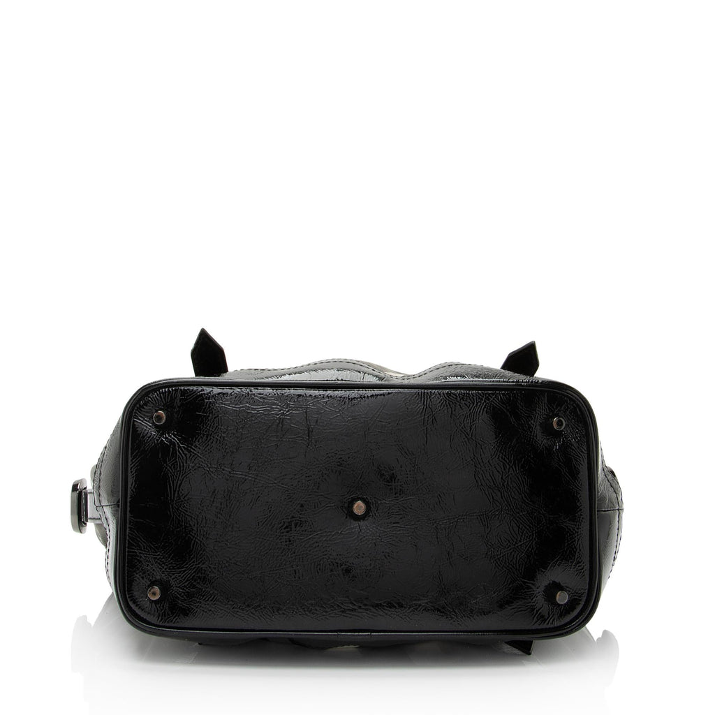 Burberry Nylon Beat Check Lowry Small Tote (SHF-7JwJMZ)
