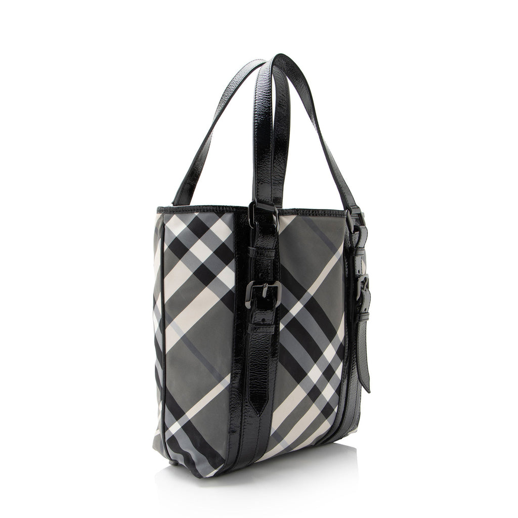 Burberry Nylon Beat Check Victoria Tote