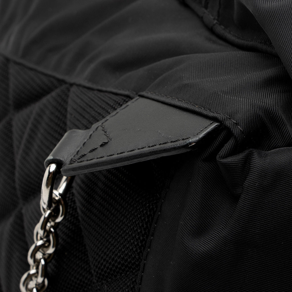 Burberry Nylon Leather Medium Rucksack Backpack (SHF-L8DnLS)