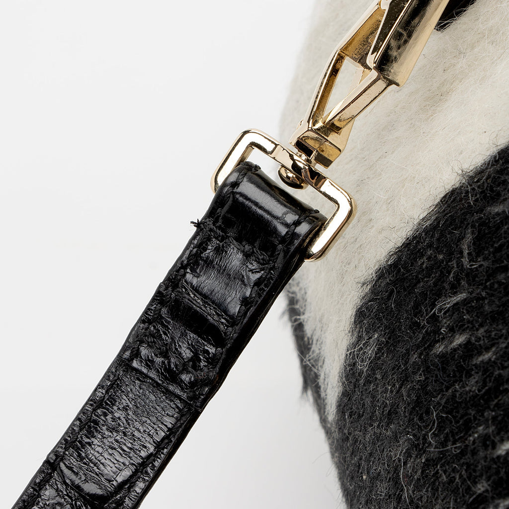 Burberry Prorsum Alpaca Alligator Suede Wilbur Crossbody Bag (SHF-22523)