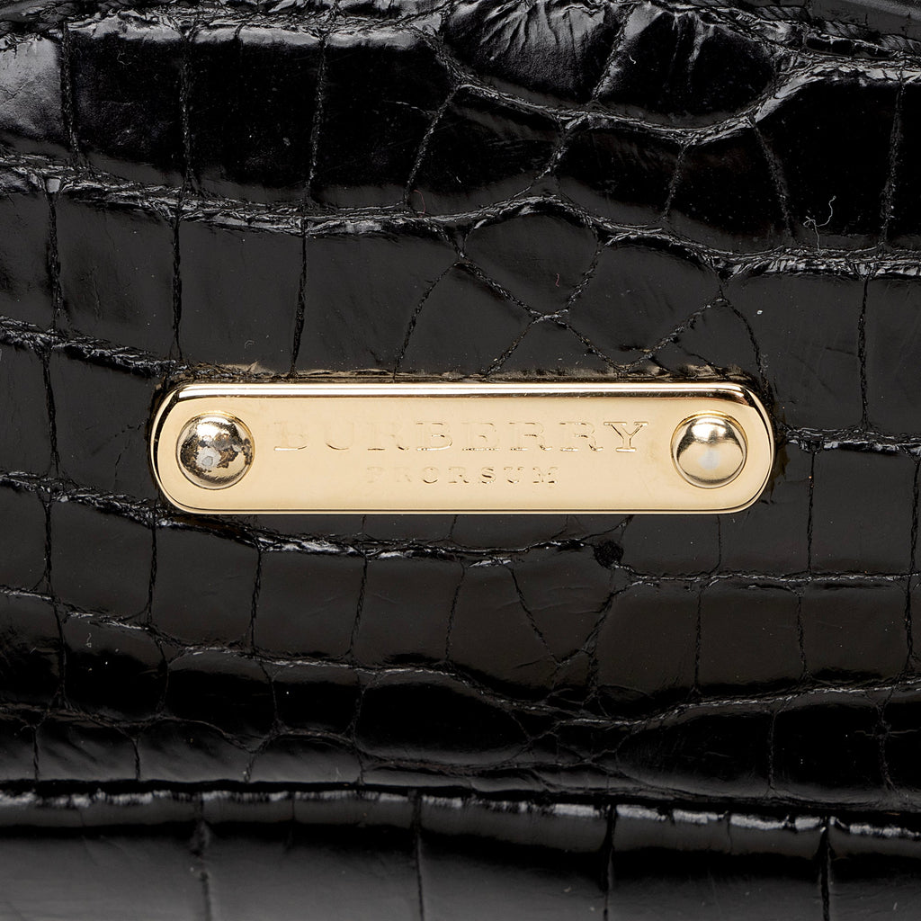 Burberry Prorsum Alpaca Alligator Suede Wilbur Crossbody Bag (SHF-22523)