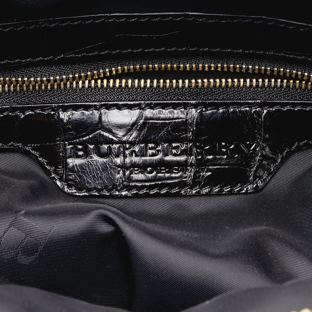 Burberry Prorsum Alpaca Alligator Suede Wilbur Crossbody Bag (SHF-22523)