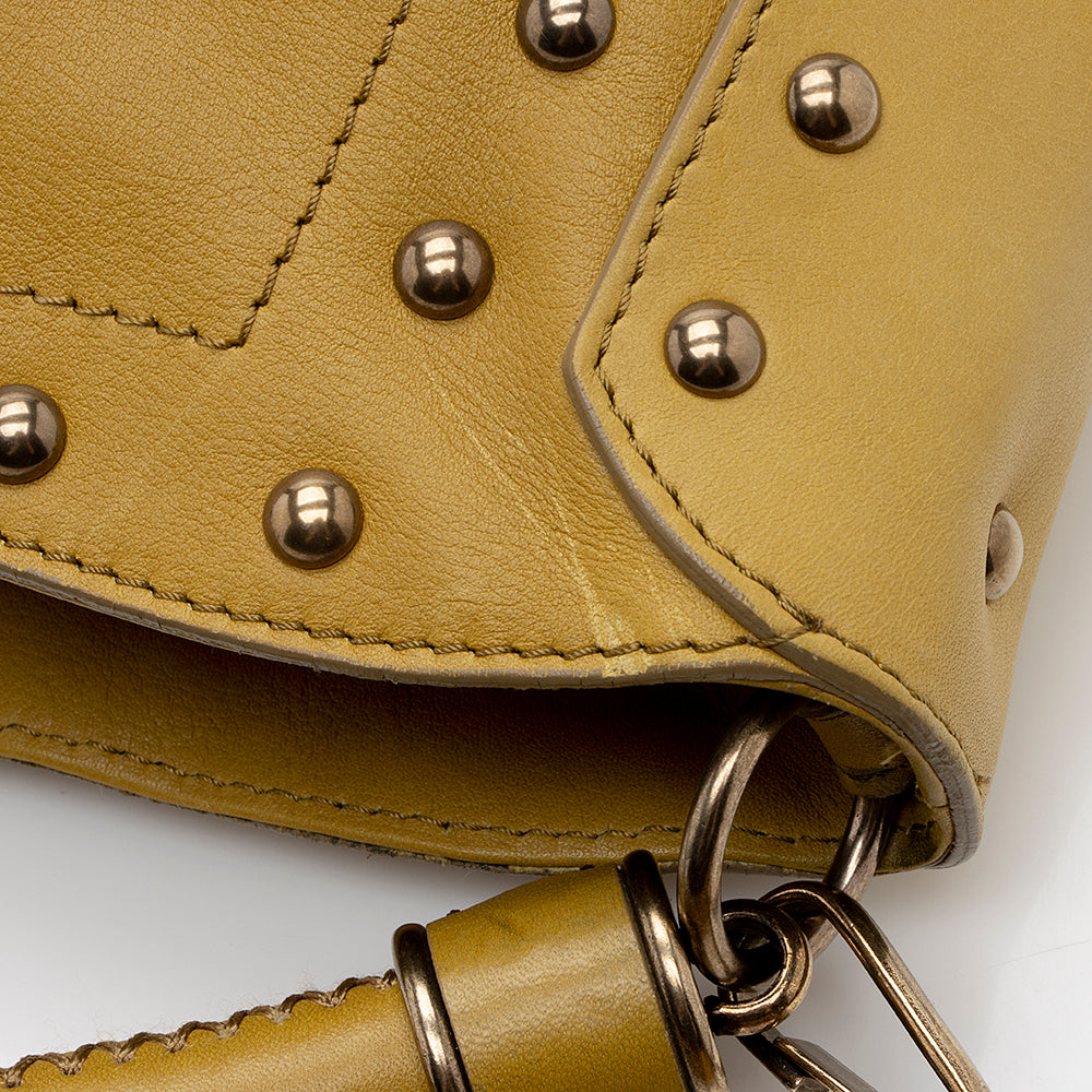 Burberry Prosum Leather Studded Hobo (SHF-18481)