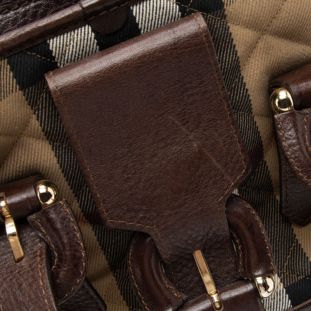 Burberry Quilted House Check Manor Tote (SHF-9N5HL6)