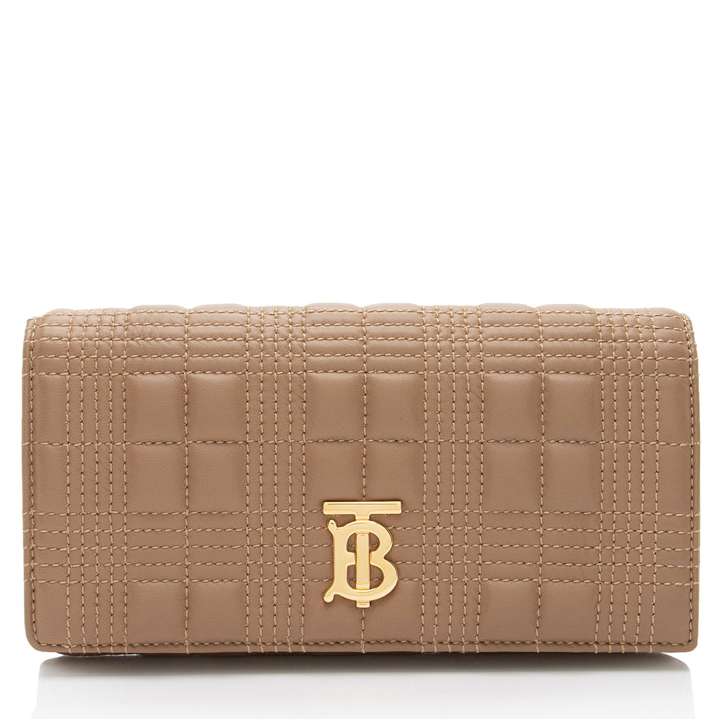 Burberry Quilted Lambskin TB Lola Continental Wallet