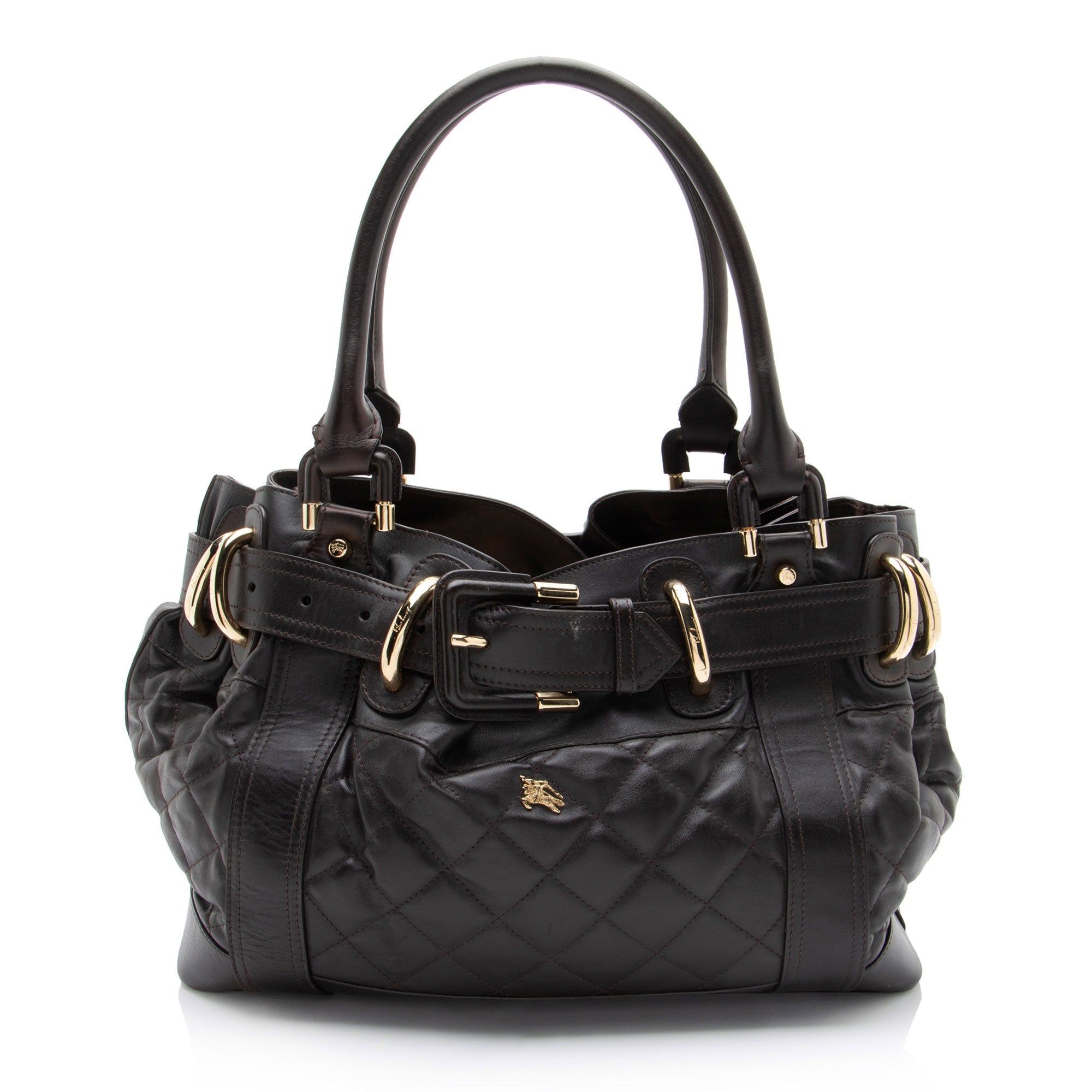 Burberry Quilted Leather Beaton Satchel