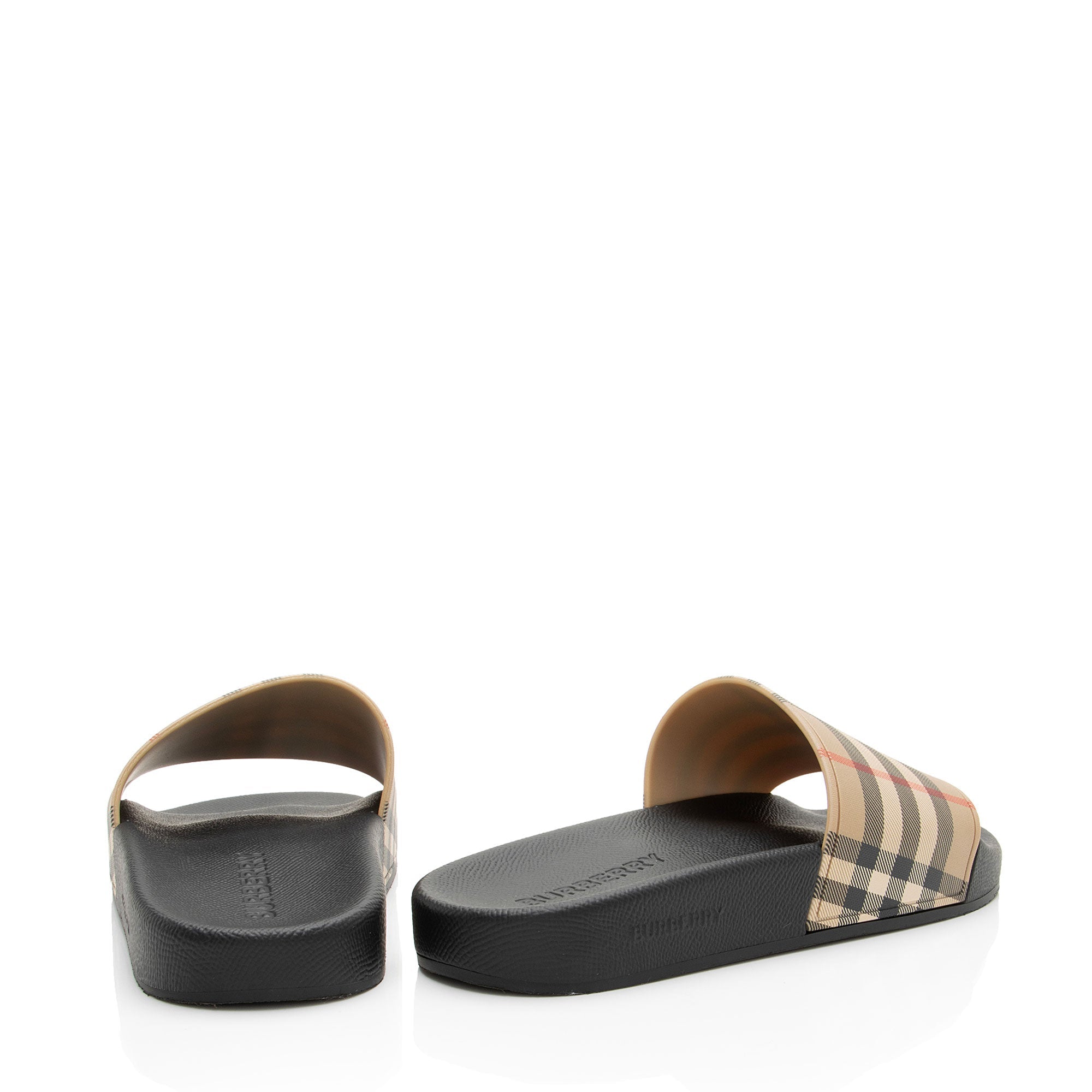 Burberry Rubber Vintage Check Slides - Size 7 / 37