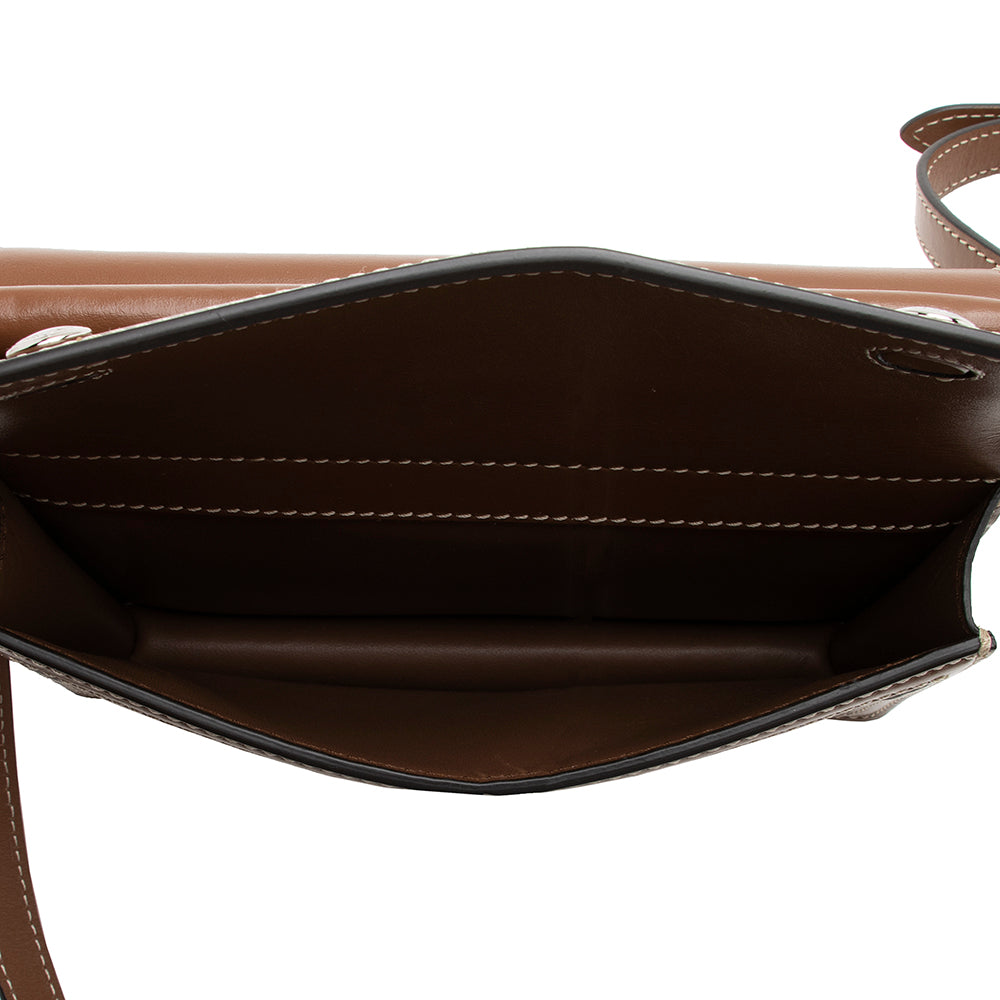 Burberry Smooth Calfskin Horseferry Print Title Mini Shoulder Bag (SHF-16316)