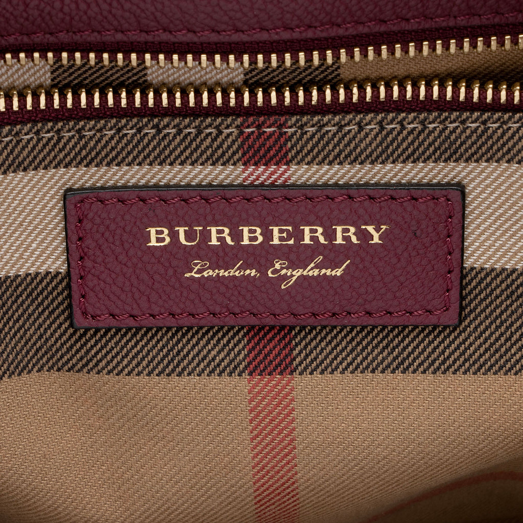 Burberry Soft Grain Calfskin Buckle Medium Tote