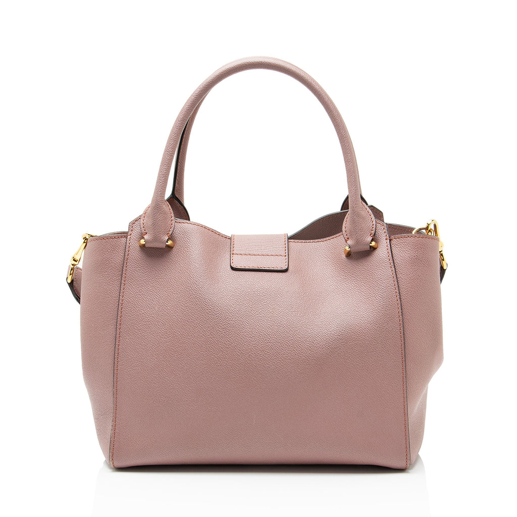 Burberry Soft Grain Calfskin Buckle Medium Tote