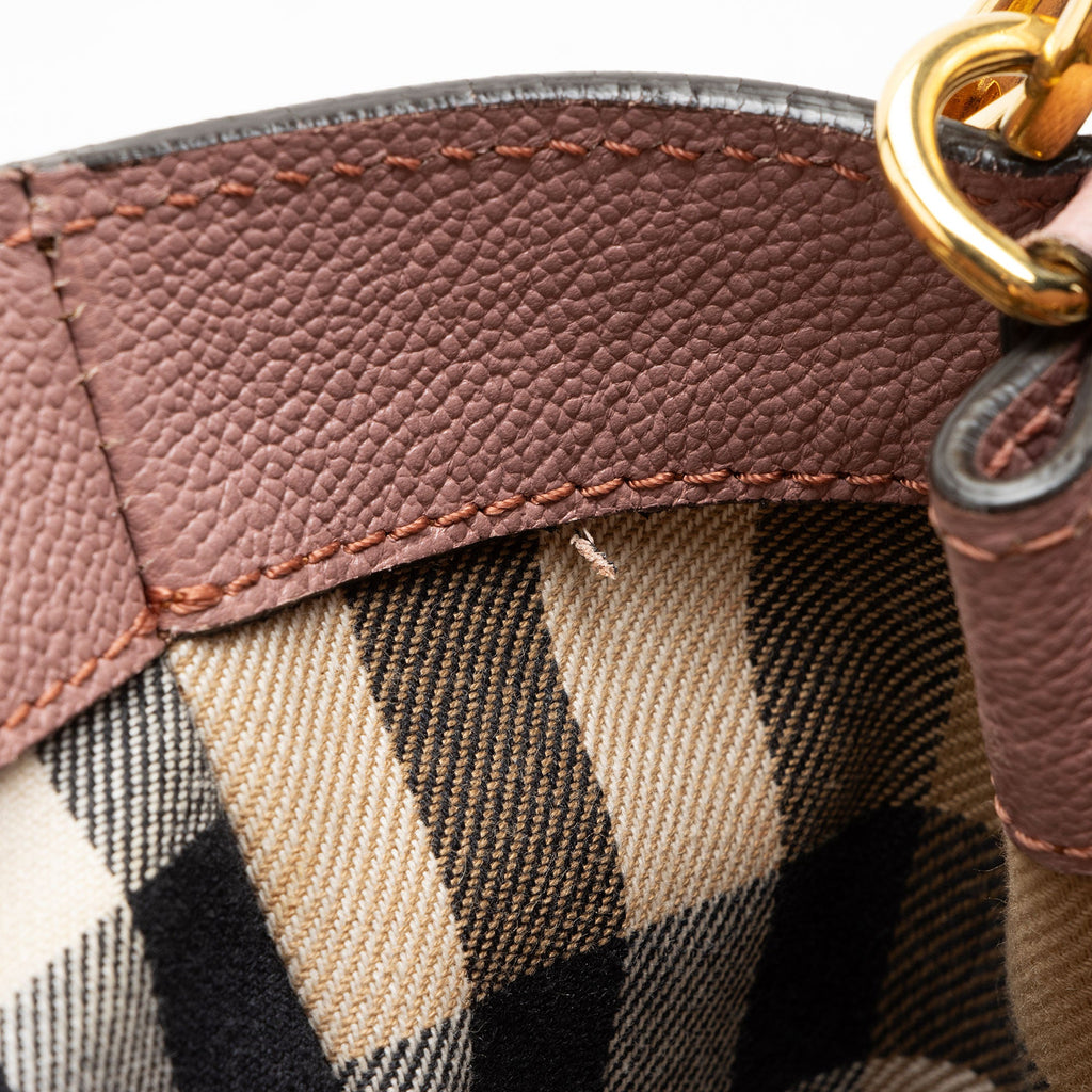 Burberry Soft Grain Calfskin Buckle Medium Tote