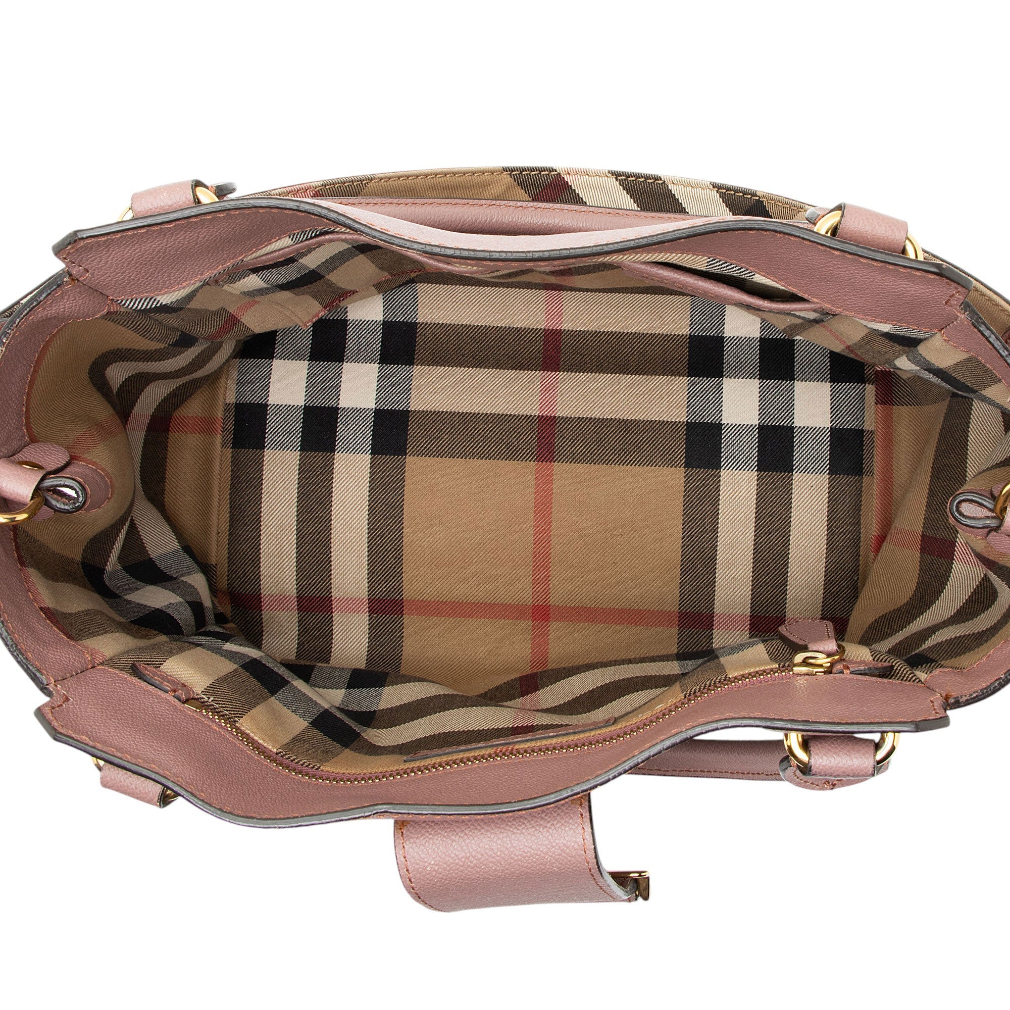 Burberry Soft Grain Calfskin Buckle Medium Tote