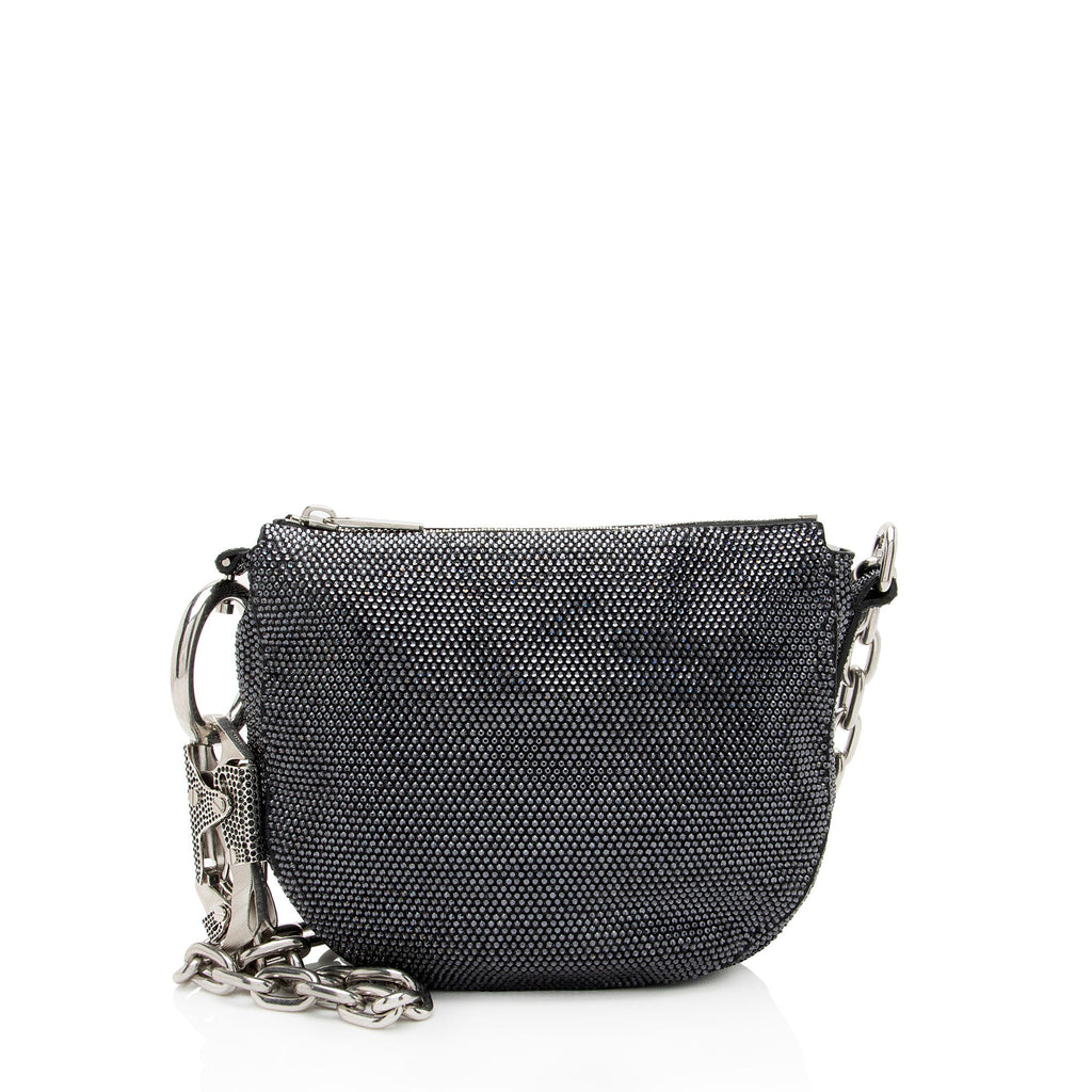 Burberry Suede Crystal Knight Mini Shoulder Bag