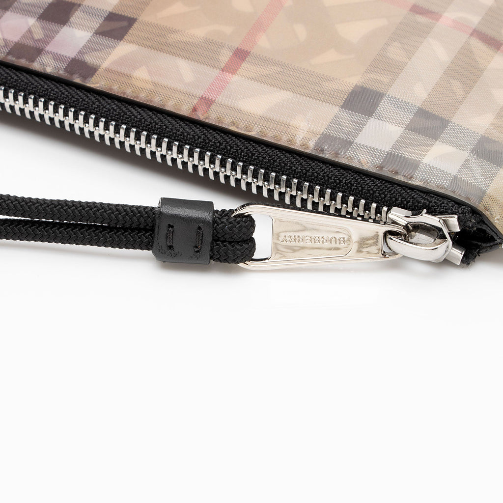 Burberry Calfskin B Hologram Flat Pouch (SHF-PFSFal)