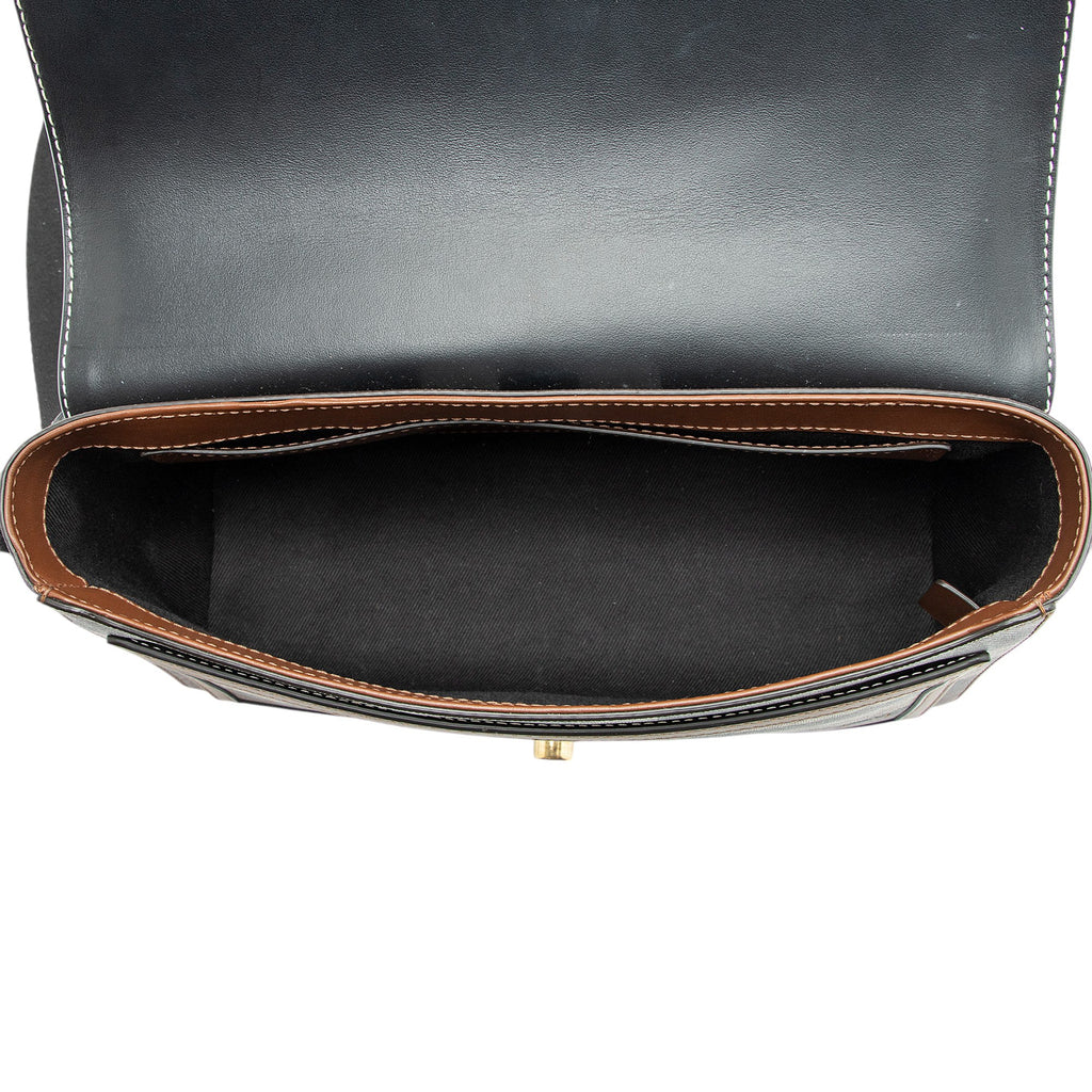 Burberry Tartan Check Calfskin Note Bag