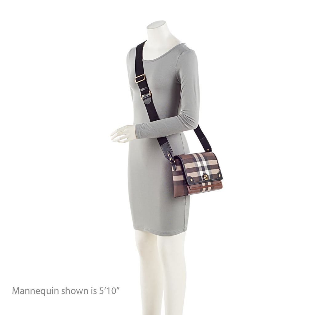 Burberry Tartan Check Calfskin Note Bag