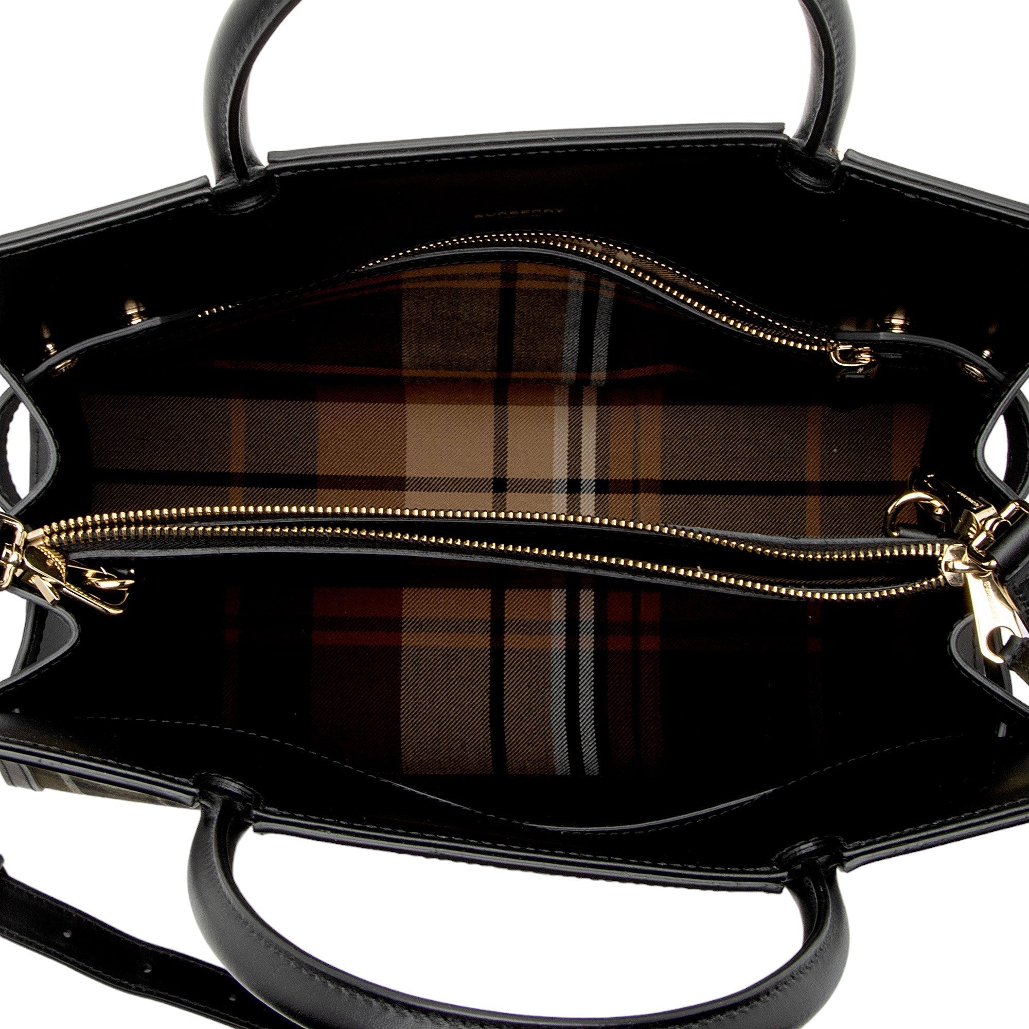 Burberry Tartan Check Title Small Tote (SHF-rYKq2Z)