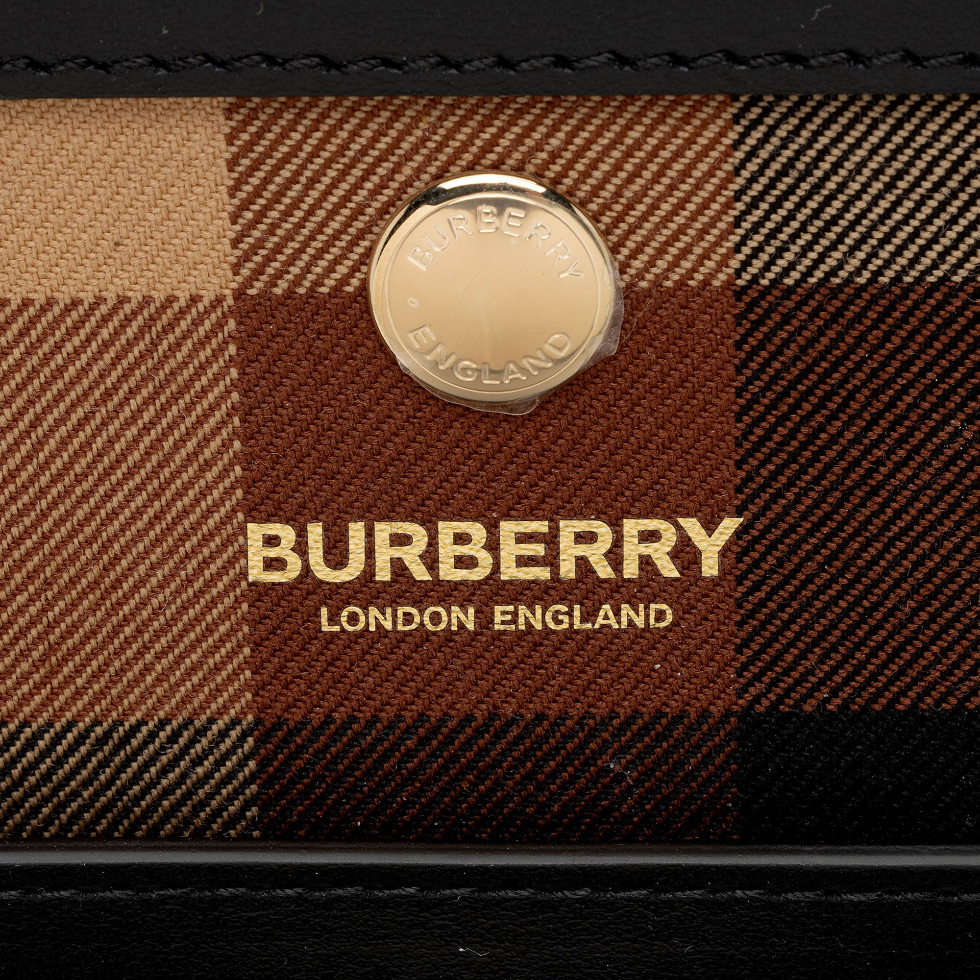 Burberry Tartan Check Title Small Tote (SHF-rYKq2Z)