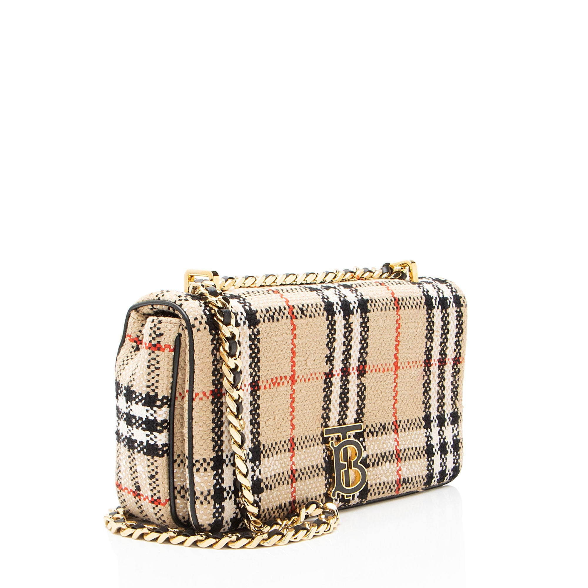 Burberry Tweed TB Lola Chain Small Crossbody