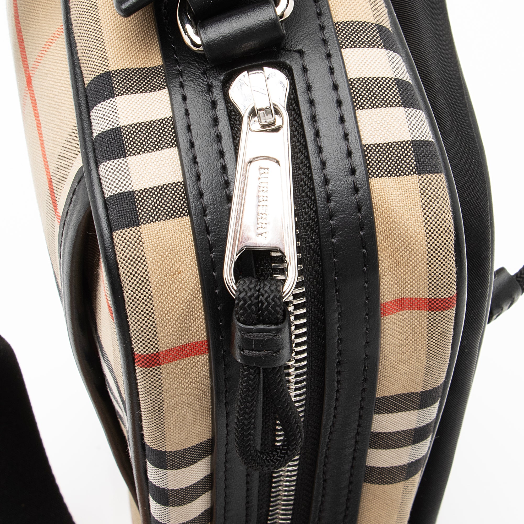 Burberry Vintage Canvas Check Leather Crossbody Bag (SHF-23042)