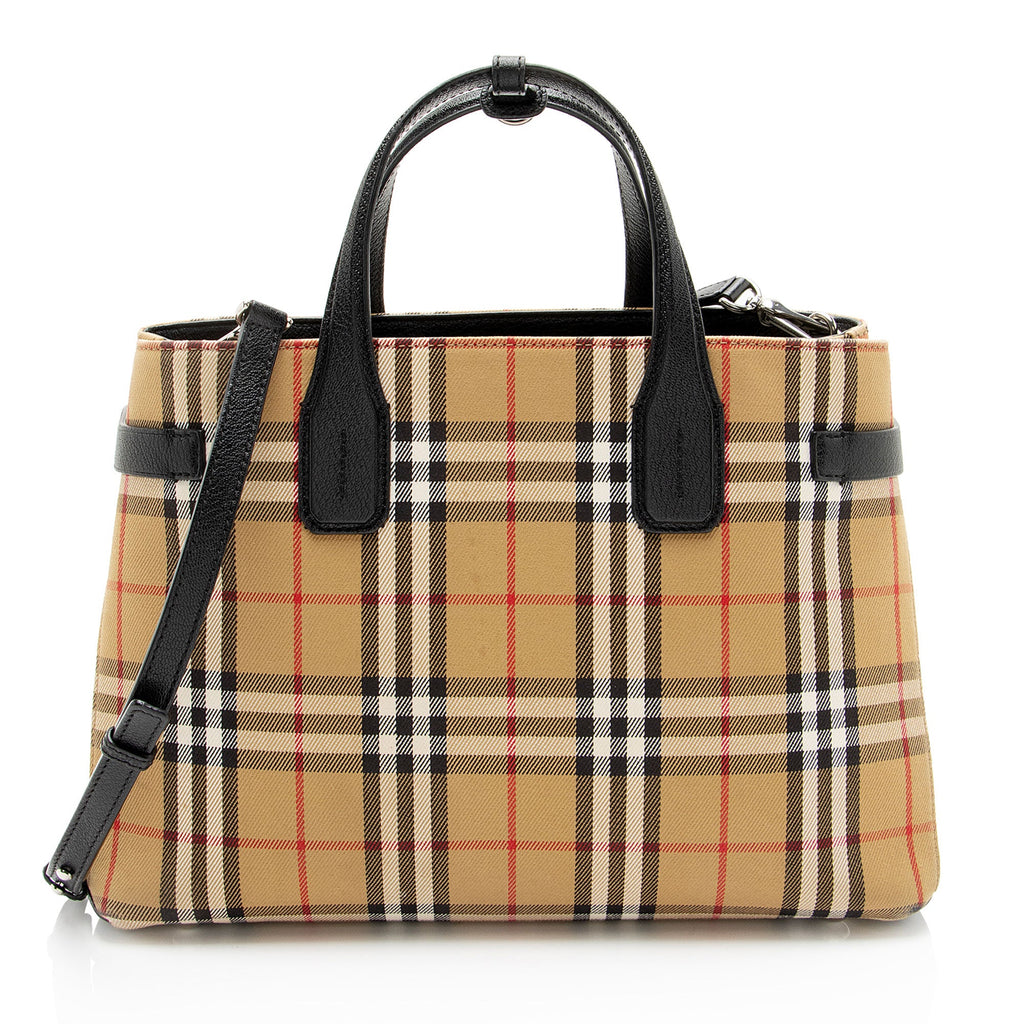 Burberry Vintage Check Banner Medium Tote