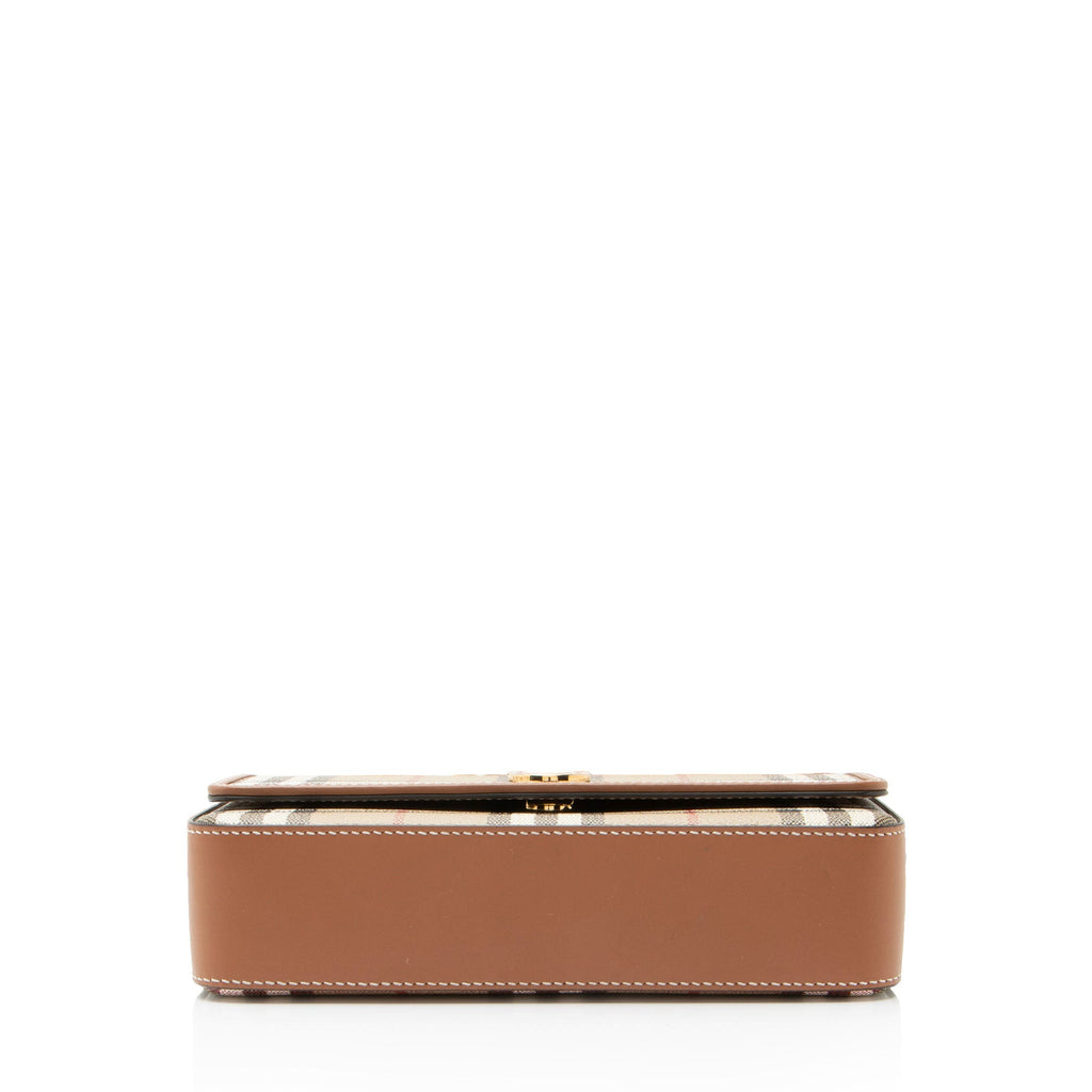 Burberry Vintage Check Leather Hampshire Crossbody