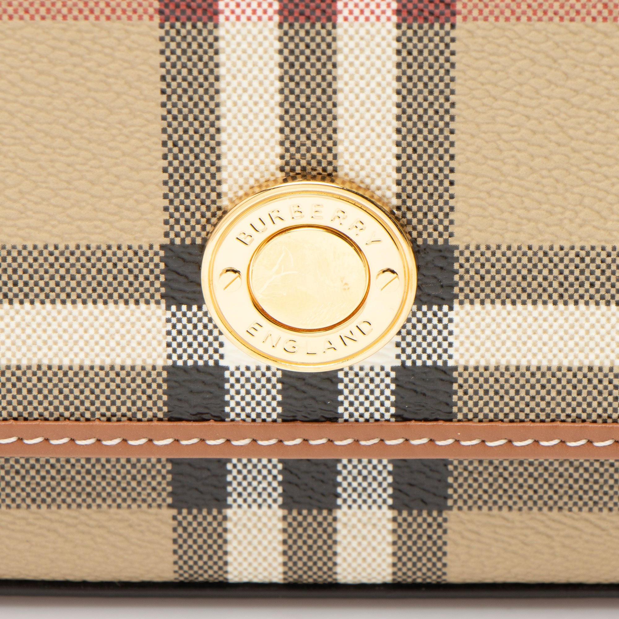 Burberry Vintage Check Leather Hampshire Crossbody
