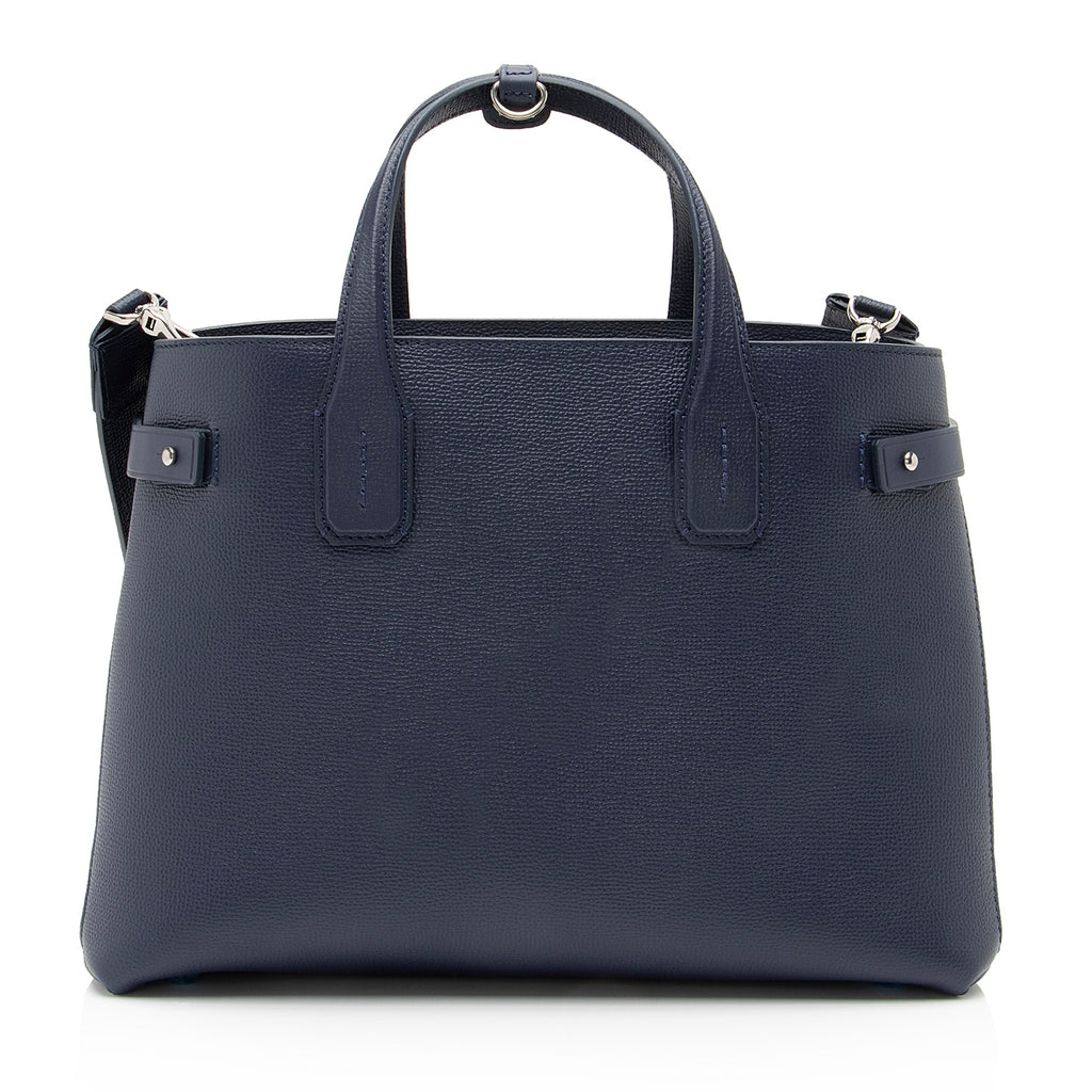 Burberry Vintage Check Leather Banner Medium Tote (SHF-23489)
