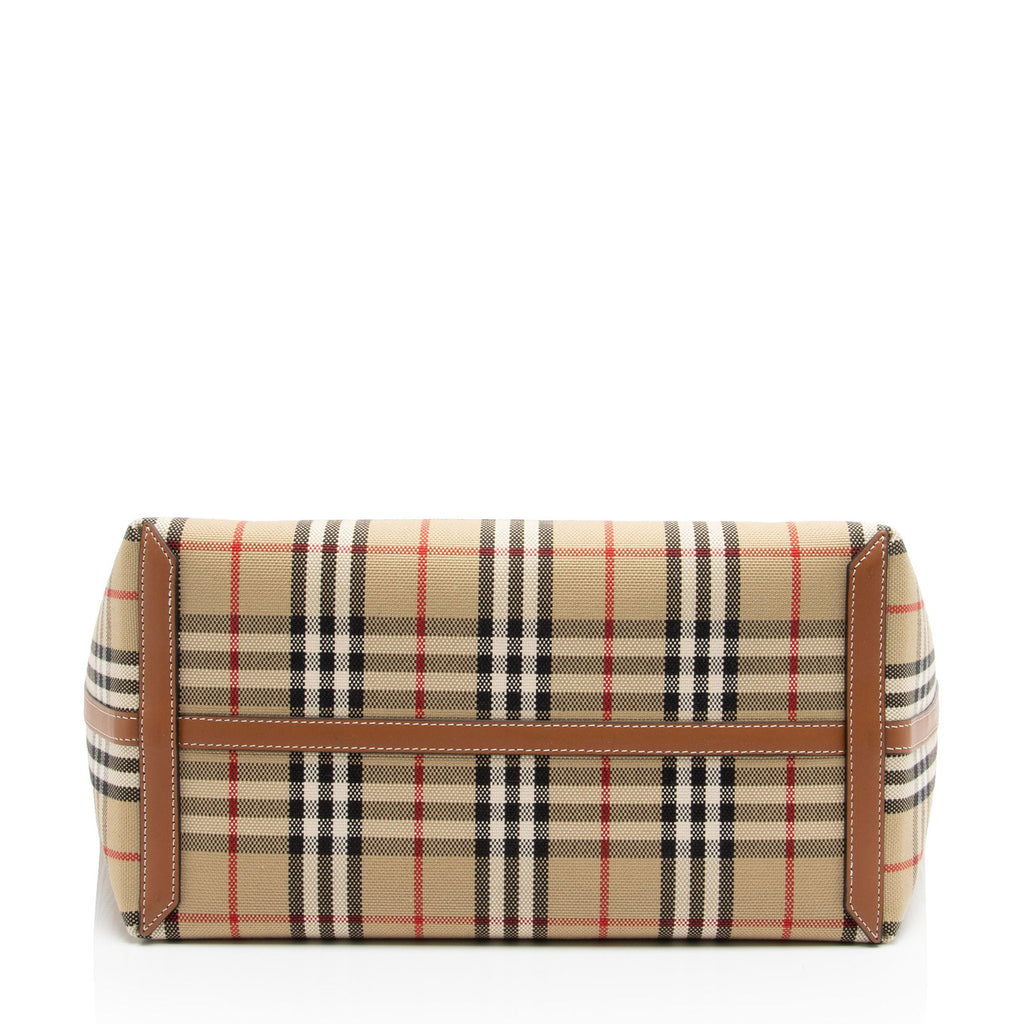 Burberry Vintage Check London Large Tote (SHF-SiUoMQ)