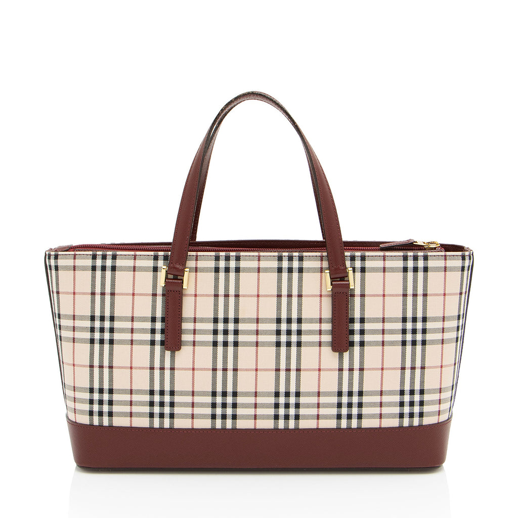 Burberry Vintage House Check E/W Tote